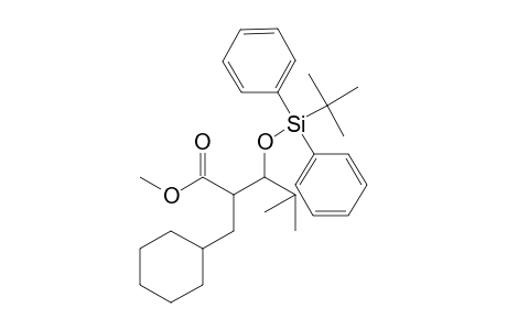Methyl 2-(cyclohexylmethyl)-3-((1,1-dimethylethyl)diphenylsilyloxy)-4-methylpentanoate (7:1 anti/syn mixture)