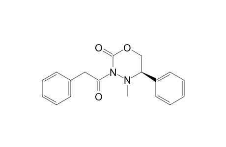 (5R)-4-Methyl-5-phenyl-3-(phenylacetyl)-1,3,4-oxadiazinan-2-one