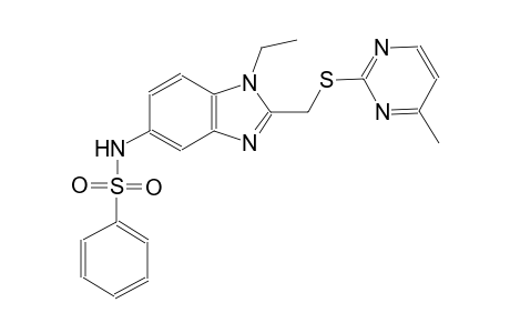 benzenesulfonamide, N-[1-ethyl-2-[[(4-methyl-2-pyrimidinyl)thio]methyl]-1H-benzimidazol-5-yl]-