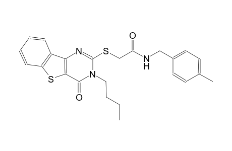 2-[(3-butyl-4-oxo-3,4-dihydro[1]benzothieno[3,2-d]pyrimidin-2-yl)sulfanyl]-N-(4-methylbenzyl)acetamide