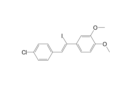 1-Iodo-2-(p-chlorophenyl)-1-(3,4-dimethoxyphenyl)ethene