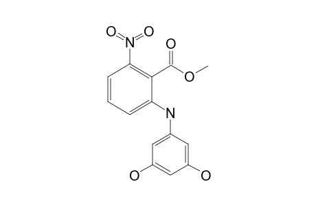 2-[(3,5-dihydroxyphenyl)amino]-6-nitro-benzoic acid methyl ester