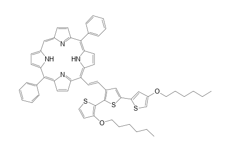 10-{2-[3,4''-Bis(hexoxy)-2,2':5',2''-terthiophen-3'yl]vinyl}-5,15-diphenylporphyrin