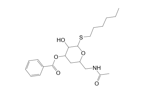 Hexyl 6-(acetylamino)-3-O-benzoyl-4,6-dideoxy-1-thiohexopyranoside