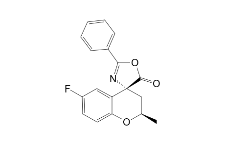 (4R)-2,3-DIHYDRO-6-FLUORO-(2R)-METHYLSPIRO-[4H-BENZOPYRAN-4,4',2'-PHENYLOXAZOLIDIN]-5'-ONE