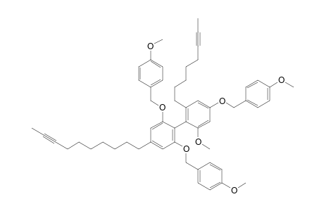2-[4-dec-8-ynyl-2,6-bis(p-anisyloxy)phenyl]-1-methoxy-3-oct-6-ynyl-5-p-anisyloxy-benzene