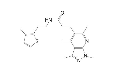 1H-pyrazolo[3,4-b]pyridine-5-propanamide, 1,3,4,6-tetramethyl-N-[2-(3-methyl-2-thienyl)ethyl]-