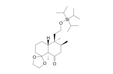 (4aR,5S,6S,8aS)-(+)-3,4,4a,5,6,7-Hexahydro-5,6,8a-trimethyl-5-(2'-triisopropylsiloxyethyl)naphthalene-1,8(2H,8aH)-dione ethylene ketal