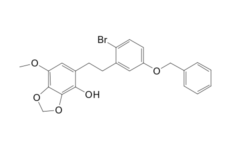 1-[2'-Hydroxy-3',4'-(methylenedioxy)-5'-methoxyphenyl}-2-(2"-bromo-5"-benzyloxy)-ethane