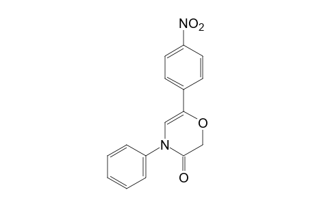 2,3-dihydro-6-(p-nitrophenyl)-4-phenyl-4H-1,4-oxazin-3-one