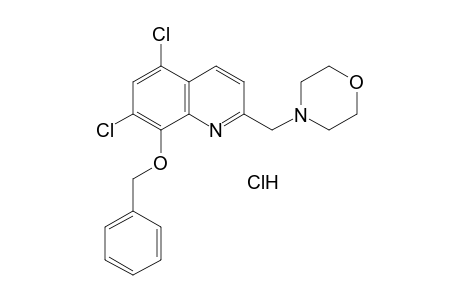 8-(BENZYLOXY)-5,7-DICHLORO-2-(MORPHOLINOMETHYL)QUINOLINE, MONOHYDROCHLORIDE