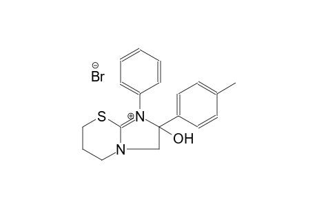 2-hydroxy-2-(4-methylphenyl)-1-phenyl-2,3,6,7-tetrahydro-5H-imidazo[2,1-b][1,3]thiazin-1-ium bromide