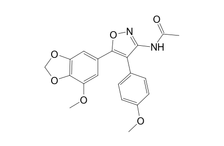 N-[5-(7-Methoxy-1,3-benzodioxol-5-yl)-4-(4-methoxyphenyl)-3-isoxazolyl]acetamide