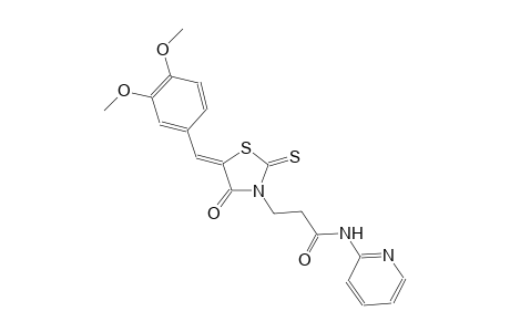 3-thiazolidinepropanamide, 5-[(3,4-dimethoxyphenyl)methylene]-4-oxo-N-(2-pyridinyl)-2-thioxo-, (5Z)-