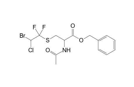 benzyl 2-acetamido-3-(2-bromo-2-chloro-1,1-difluoro-ethyl)sulfanyl-propanoate