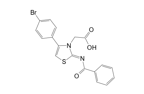 2-[2-(Benzoylimino)-4-(4-bromophenyl)thiazol-3(2H)-yl]acetic acid