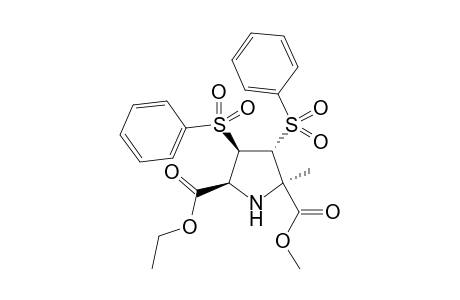 5-Ethyl 2-methyl (2R*,3R* ,4R*,5S*)-2-methyl-3,4-bis(phenylsulfonyl)pyrrolidine-2,5-dicarboxylate