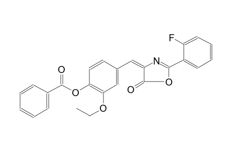 2-Ethoxy-4-[(2-(2-fluorophenyl)-5-oxo-1,3-oxazol-4(5H)-ylidene)methyl]phenyl benzoate