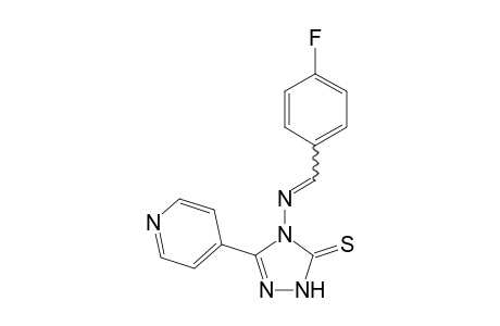 4-{[(4-Fluorophenyl)methylene]amino}-5-pyridin-4-yl-4H-1,2,4-triazole-3-thione