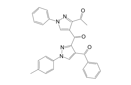 1-{4-[4-benzoyl-1-(4-methylphenyl)-1H-pyrazole-3-carbonyl]-1-phenyl-1H-pyrazol-3-yl}-ethanone
