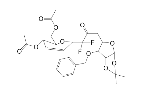 2-(4,6-Di-O-benzoyl-2,3-dieoxy-.alpha.,D-erythro-hex-2-enopyranosyl)-2,2-difluoro-1-(3-O-benzyl-5-deoxy-1,2-O-isopropylidene-.alpha.,D-xylo-pentofuranosyl)ethanone
