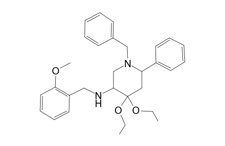 N-Benzyl-4,4-diethoxy-5-[2-(methoxybenzyl)amino]-2-phenylpiperidine