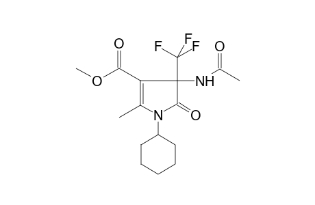 1H-Pyrrole-3-carboxylic acid, 4-(acetylamino)-1-cyclohexyl-4,5-dihydro-2-methyl-5-oxo-4-(trifluoromethyl)-, methyl ester