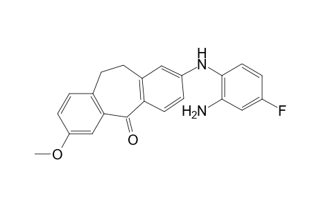 2-(2-Amino-4-fluoranilino)-7-methoxydibenzosuberone