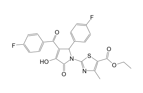ethyl 2-[3-(4-fluorobenzoyl)-2-(4-fluorophenyl)-4-hydroxy-5-oxo-2,5-dihydro-1H-pyrrol-1-yl]-4-methyl-1,3-thiazole-5-carboxylate