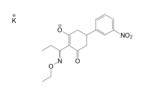 2-Cyclohexen-1-one, 2-[1-(ethoxyimino)propyl]-3-hydroxy-5-(3-nitrophenyl)-, potassium salt