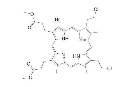 21H,23H-Porphine-2,18-dipropanoic acid, 3-bromo-7,12-bis(2-chloroethyl)-8,13,17-trimethyl-, dimethyl ester