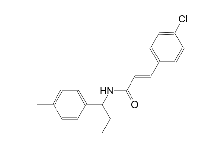 (2E)-3-(4-chlorophenyl)-N-[1-(4-methylphenyl)propyl]-2-propenamide