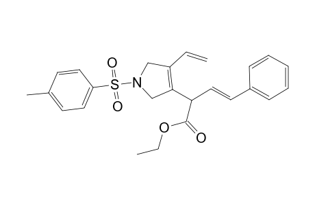 (E)-ethyl 4-phenyl-2-(1-tosyl-4-vinyl-2,5-dihydro-1H-pyrrol-3-yl)but-3-enoate