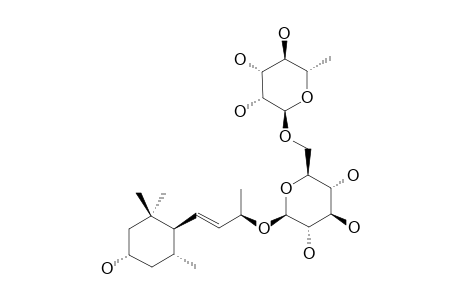 SEDUMOSIDE-F2;SARMENTOL-F-9-O-ALPHA-RHAMNOPYRANOSYL-(1->6)-BETA-D-GLUCOPYRANOSIDE