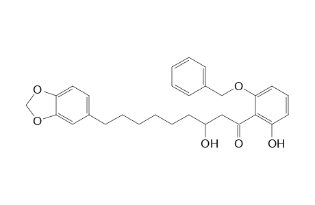 9-(1,3-benzodioxol-5-yl)-1-(2-benzoxy-6-hydroxy-phenyl)-3-hydroxy-nonan-1-one