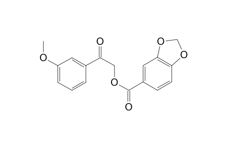1,3-Benzodioxole-5-carboxylic acid, 2-(3-methoxyphenyl)-2-oxoethyl ester