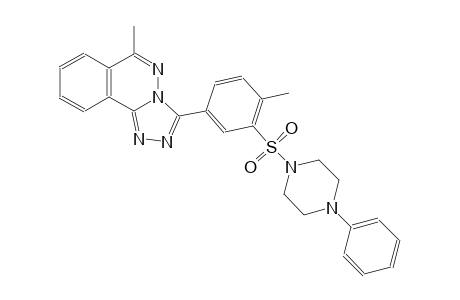 6-methyl-3-{4-methyl-3-[(4-phenyl-1-piperazinyl)sulfonyl]phenyl}[1,2,4]triazolo[3,4-a]phthalazine