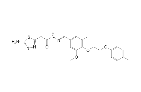 2-(5-amino-1,3,4-thiadiazol-2-yl)-N'-((E)-{3-iodo-5-methoxy-4-[2-(4-methylphenoxy)ethoxy]phenyl}methylidene)acetohydrazide