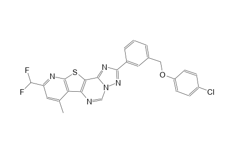 2-{3-[(4-chlorophenoxy)methyl]phenyl}-9-(difluoromethyl)-7-methylpyrido[3',2':4,5]thieno[2,3-e][1,2,4]triazolo[1,5-c]pyrimidine
