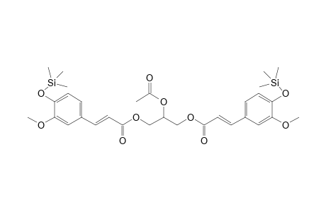 (2E,2'E)-2-acetoxypropane-1,3-diyl bis(3-(3-methoxy-4-((trimethylsilyl)oxy)phenyl)acrylate)