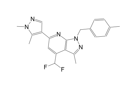 1H-pyrazolo[3,4-b]pyridine, 4-(difluoromethyl)-6-(1,5-dimethyl-1H-pyrazol-4-yl)-3-methyl-1-[(4-methylphenyl)methyl]-