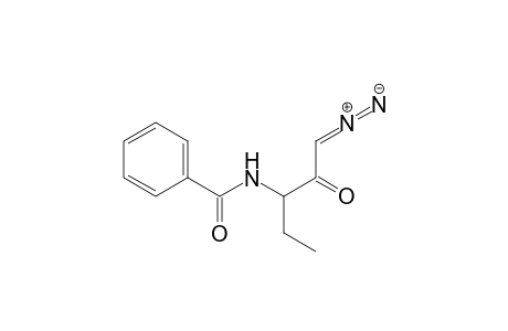 3-Ethyl-3-phenyl-carbonylamino-1-diazo-propan-2-one