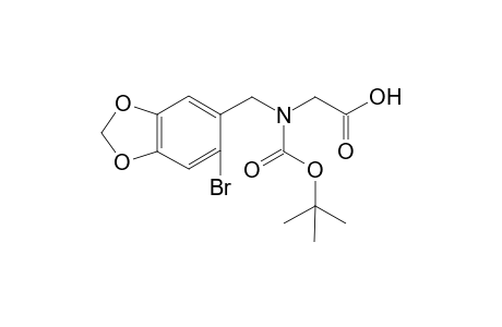 N-tert-Butyloxycarbonyl-N-(6-bromopiperonyl)aminoacetic Acid