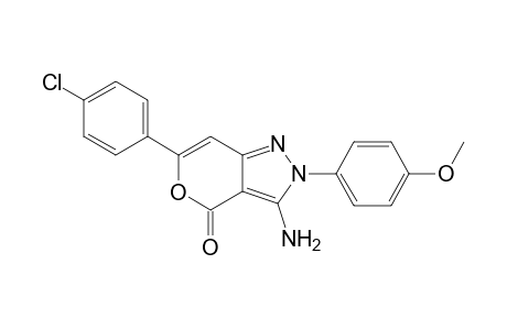 3-Amino-6-(4-chlorophenyl)-2-(4-methoxyphenyl)-4-oxo-4H-pyrano[4,3-c]pyrazole