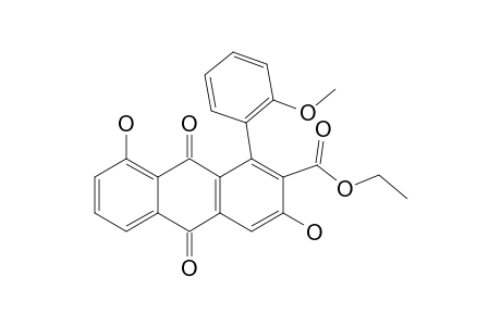 1-(2-METHOXYPHENYL)-2-ETHOXYCARBONYL-3,8-DIHYDROXY-9,10-ANTHRAQUINONE