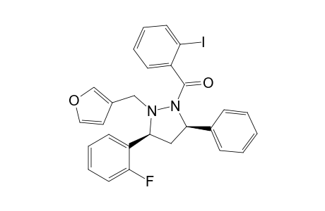 cis-3-(2'-Fluorophenyl)-2-(3'-furyl)methyl-1-(2'-iodobenzoyl)-5-phenylpyrazolidine