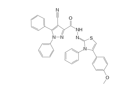 4-Cyano-1,5-diphenyl-1H-pyrazole[4-(4-methoxyphenyl)-3-phenyl-3H-thiazol-2-ylidene]-3-carboxylic acid hydrazide