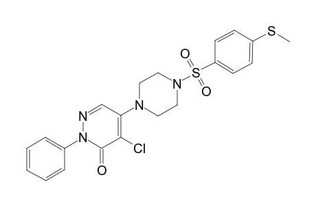4-Chloranyl-5-[4-(4-methylsulfanylphenyl)sulfonylpiperazin-1-yl]-2-phenyl-pyridazin-3-one