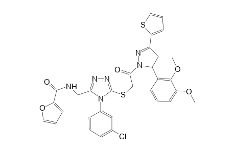 2-furancarboxamide, N-[[4-(3-chlorophenyl)-5-[[2-[5-(2,3-dimethoxyphenyl)-4,5-dihydro-3-(2-thienyl)-1H-pyrazol-1-yl]-2-oxoethyl]thio]-4H-1,2,4-triazol-3-yl]methyl]-