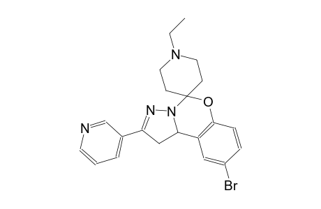 9-bromo-1'-ethyl-2-(pyridin-3-yl)-1,10b-dihydrospiro[benzo[e]pyrazolo[1,5-c][1,3]oxazine-5,4'-piperidine]